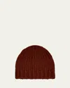 Gabriela Hearst Men's Pacino Cashmere Knit Hat In Brown