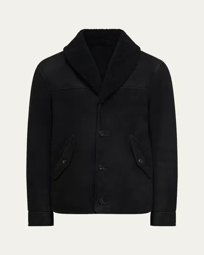 Gabriela Hearst Pilot Jacket In Black Shearling
