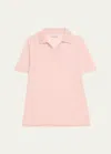 Gabriela Hearst Men's Stendhal Cashmere Knit Polo Shirt In Blush