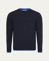 Gabriela Hearst Men's Wells Cashmere Silk Crewneck Sweater In Black