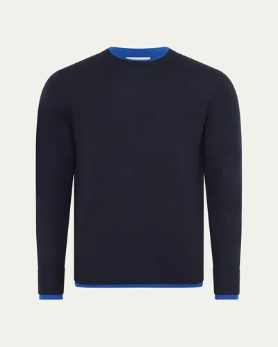 Gabriela Hearst Men's Wells Cashmere Silk Crewneck Sweater In Black