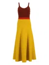 Gabriela Hearst Flaminius Knit Midi Dress In Golden Birch Merino Wool In Yellow