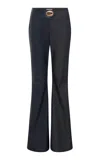 Gabriela Hearst Mesa Cotton-leather Pants In Blue