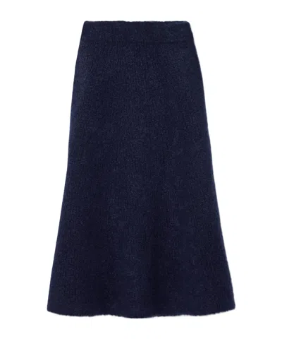 Gabriela Hearst Midi Skirt In Blue