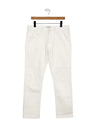 Pre-owned Gabriela Hearst Mid-rise Straight Leg Jeans In White