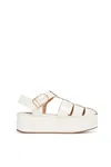 GABRIELA HEARST MILA PLATEAU SANDAL IN CREAM LEATHER