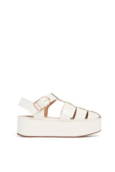 Gabriela Hearst Mila Leather Platform Fisherman Sandals In Cream