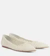 Gabriela Hearst Milos Woven Leather Ballet Flats In White
