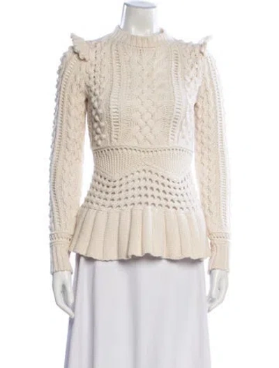 Pre-owned Gabriela Hearst Mock Neck Sweater In Neutral
