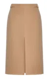 Gabriela Hearst Morelos Cashmere Midi Skirt In Brown