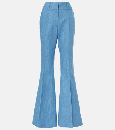 GABRIELA HEARST MORELOS COTTON AND LINEN MIDI SKIRT