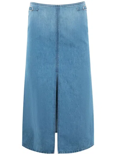 Gabriela Hearst Morelos Skirt In Blue