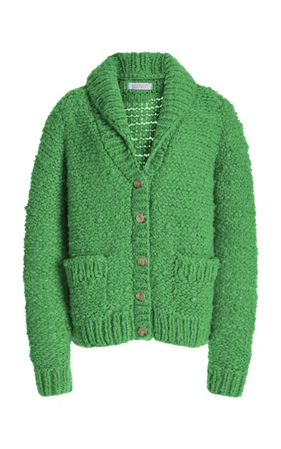Gabriela Hearst Moses Knit Cardigan In Peridot Green Welfat Cashmere
