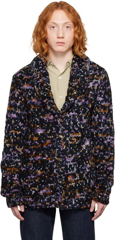 Gabriela Hearst Multicolor Casa Cardigan In Black Multi Space Dy