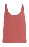 Gabriela Hearst Muriel Tank Top In Watermelon Silk Virgin Wool In Pink