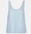 Gabriela Hearst Muriel Silk And Wool Tank Top In Blue