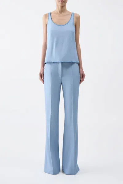 Gabriela Hearst Muriel Tank Top In Stone Blue