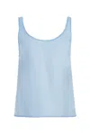 Gabriela Hearst Muriel Tank Top In Stone Blue Silk Virgin Wool