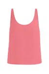 Gabriela Hearst Muriel Tank Top In Watermelon Silk Virgin Wool In Watermelon