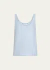 Gabriela Hearst Muriel Tank Top In Stone Blue Silk Virgin Wool In Stone Blue