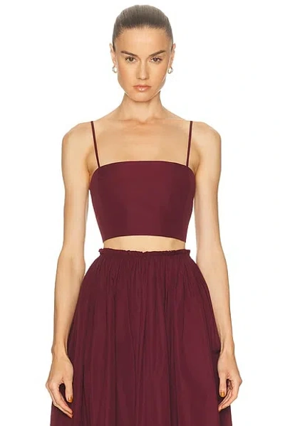 Gabriela Hearst Nadir Top In Burgundy