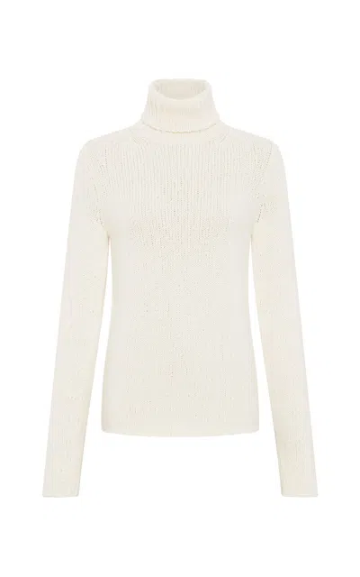 GABRIELA HEARST NELLE KNIT TURTLENECK IN IVORY CASHMERE