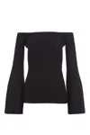 Gabriela Hearst Nelson Knit Sweater In Black Merino Wool Cashmere