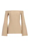 Shop Gabriela Hearst Nelson Knit Sweater In Hay Merino Wool Cashmere