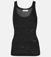 Gabriela Hearst Nevin Pointelle Knit Tank Top In Black Cashmere Silk In Black