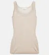 Gabriela Hearst Nevin Cashmere And Silk Tank Top In Oatmeal