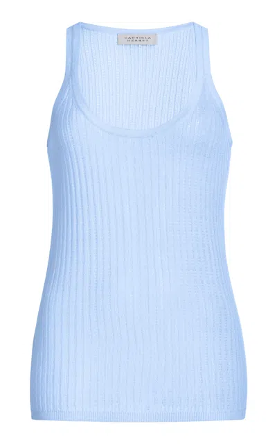 Gabriela Hearst Nevin Pointelle Knit Cashmere-silk Tank Top In Multi