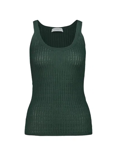 Gabriela Hearst Nevin Pointelle Tank Top In Green