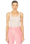 Gabriela Hearst Nevin Pointelle Tank Top In Pale Blush