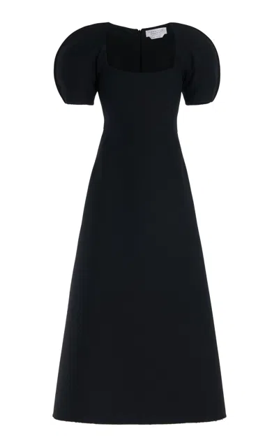 Gabriela Hearst Niahm Dress In Black Wool Silk Cady