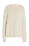 GABRIELA HEARST NIALL KNIT SWEATER IN IVORY DENSE CASHMERE