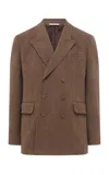 Gabriela Hearst Nico Blazer In Chocolate Multi Virgin Wool Cashmere Herringbone In Chocolate Multi