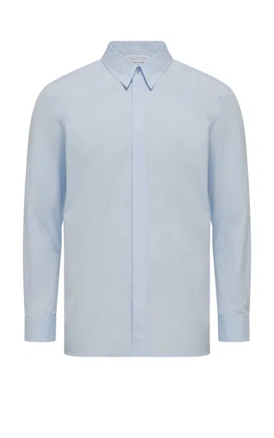 Gabriela Hearst Nicolas Shirt In Light Blue Sea Island Cotton Poplin