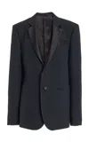 Gabriela Hearst Nicolson Jacket In Black Silk Wool Cady In Black