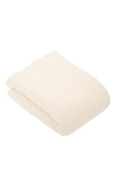 Gabriela Hearst Nicosia Knit Blanket In Ivory Cashmere In White