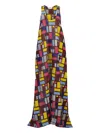 Gabriela Hearst Niki Patchwork Embroidered Maxi Dress In Aurora Multi Linen