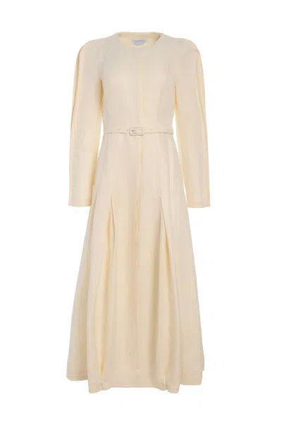 Gabriela Hearst Niles Maxi Dress In Ivory Linen Silk Twill In Neutral