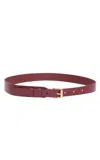 Gabriela Hearst Nilmot Belt In Bordeaux Leather In Bordeaux
