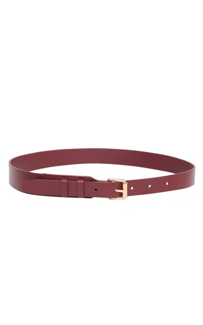 Gabriela Hearst Nilmot Belt In Bordeaux Leather