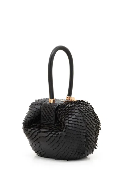 Gabriela Hearst Nina Bag In Black Leather Snake Scales