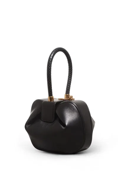 Gabriela Hearst Nina Bag In Black Nappa Leather With Snakeskin Handle