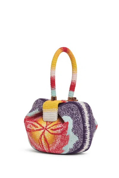 Gabriela Hearst Nina Bag In Blue, Red & Orange Crochet In Blue/red/orange