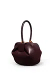Gabriela Hearst Nina Bag In Bordeaux Nappa Leather With Crocodile Leather Handle In Bordeaux