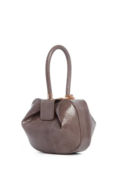 Gabriela Hearst Nina Bag In Charcoal Snakeskin