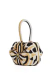 Gabriela Hearst Nina Bag In Gold, Black & Ivory Crochet In Gold/black/ivory
