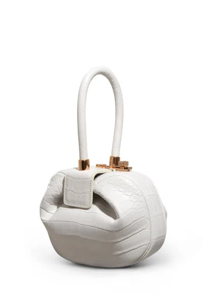 Gabriela Hearst Nina Bag In Ivory Crocodile Leather